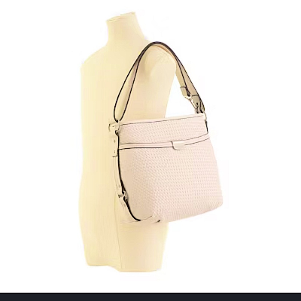 Rosetti Logo New with Tag Round About Coho Woven Claw Ivory Shoulder Bag. - Picture 3 of 5